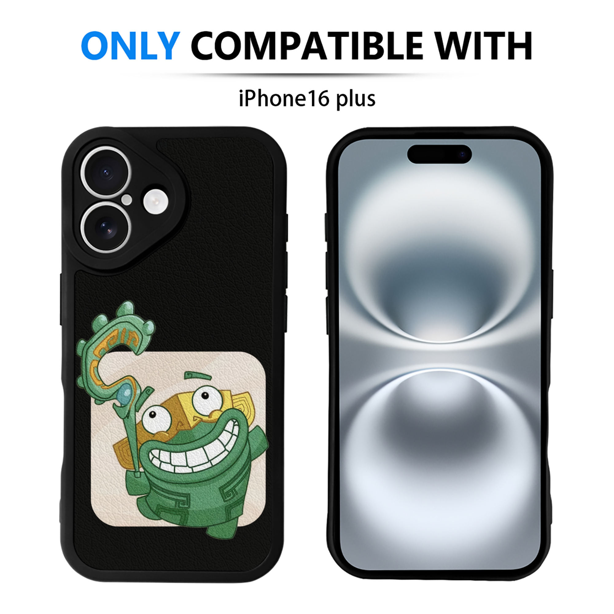 （画像用） Ne Zha 2 ナタ 魔童の大暴れ 【iPhone 16シリーズ対応】シリコンスマホケース（レザー調） 材質：シリコン
